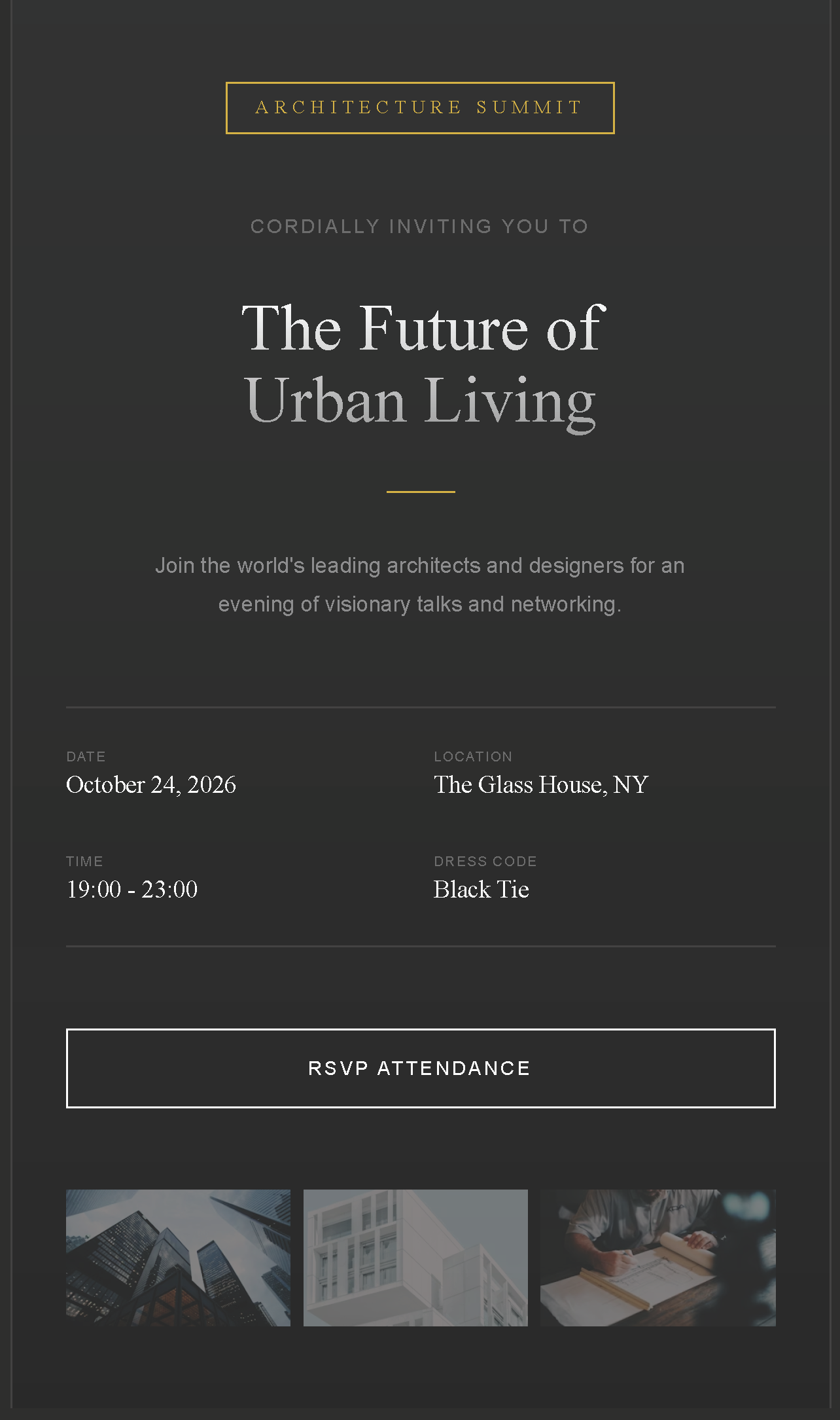 Invitación a Evento (Dark)