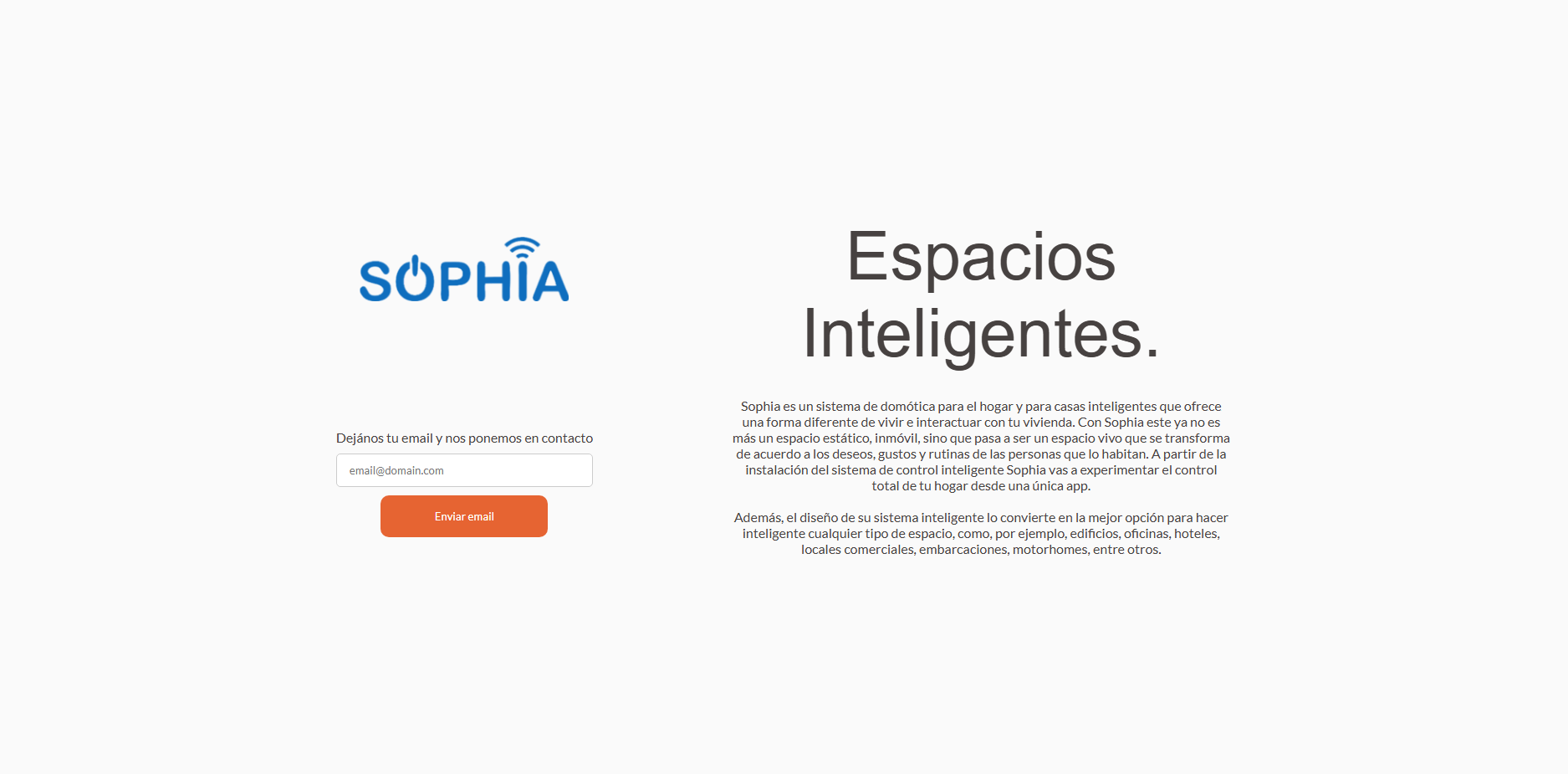 SofiaLive Landing Page